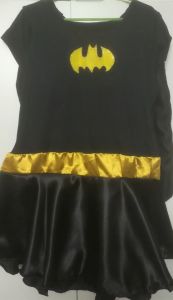 Adult Female Costumes to Hire - Batgirl dress - gold band